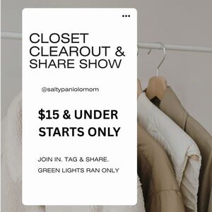 $15 & UNDER ONLY‎ | LIVE SHOW SHARE SHOW